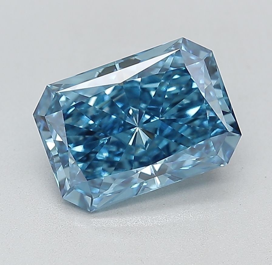 Loose Diamond - RADIANT 2.03ct Fancy Vivid Blue VVS2: Loose Diamond - RADIANT 2.03ct Fancy Vivid Blue VVS2 Source: This is a real non-mined Diamond that has been grown in a lab Shape: RADIANT Carats: 2.03 Color: Fancy Vivid Blue Certification: IGI Video: