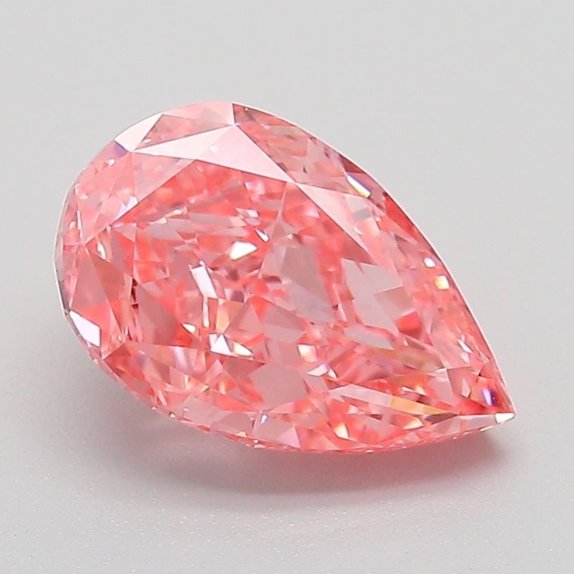 Loose Diamond - PEAR 2.08ct Fancy Vivid Pink VVS2: Loose Diamond - PEAR 2.08ct Fancy Vivid Pink VVS2 Source: This is a real non-mined Diamond that has been grown in a lab Shape: PEAR Carats: 2.08 Color: Fancy Vivid Pink Certification: IGI Additional