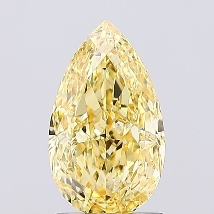 Loose Diamond - PEAR 1.29ct Fancy Vivid Yellow VS1: Loose Diamond - PEAR 1.29ct Fancy Vivid Yellow VS1 Source: This is a real non-mined Diamond that has been grown in a lab Shape: PEAR Carats: 1.29 Color: Fancy Vivid Yellow Certification: IGI Video: