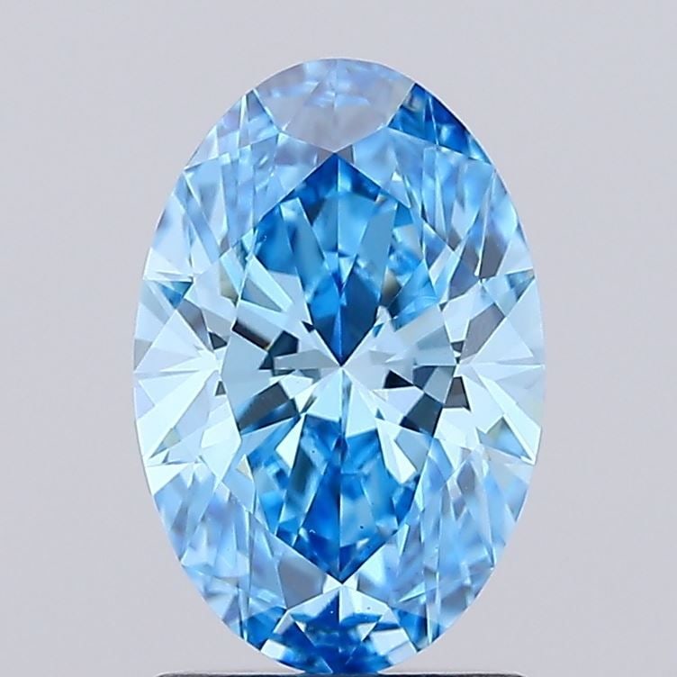 Loose Diamond - OVAL 1.58ct Fancy Vivid Blue VS1: Loose Diamond - OVAL 1.58ct Fancy Vivid Blue VS1 Source: This is a real non-mined Diamond that has been grown in a lab Shape: OVAL Carats: 1.58 Color: Fancy Vivid Blue Certification: IGI Video:
