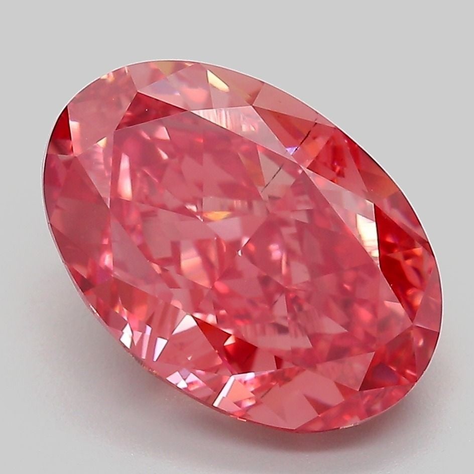 Loose Diamond - OVAL 4.9ct Fancy Vivid Pink VS2: Loose Diamond - OVAL 4.9ct Fancy Vivid Pink VS2 Source: This is a real non-mined Diamond that has been grown in a lab Shape: OVAL Carats: 4.9 Color: Fancy Vivid Pink Certification: IGI Video:
