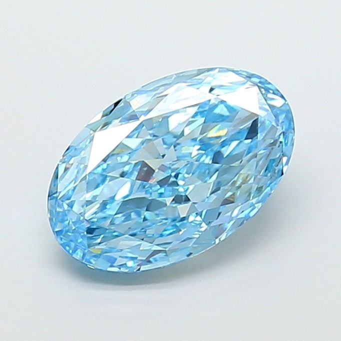 Loose Diamond - OVAL 5.79ct Fancy Vivid Blue VVS2: Loose Diamond - OVAL 5.79ct Fancy Vivid Blue VVS2 Source: This is a real non-mined Diamond that has been grown in a lab Shape: OVAL Carats: 5.79 Color: Fancy Vivid Blue Certification: IGI Video: