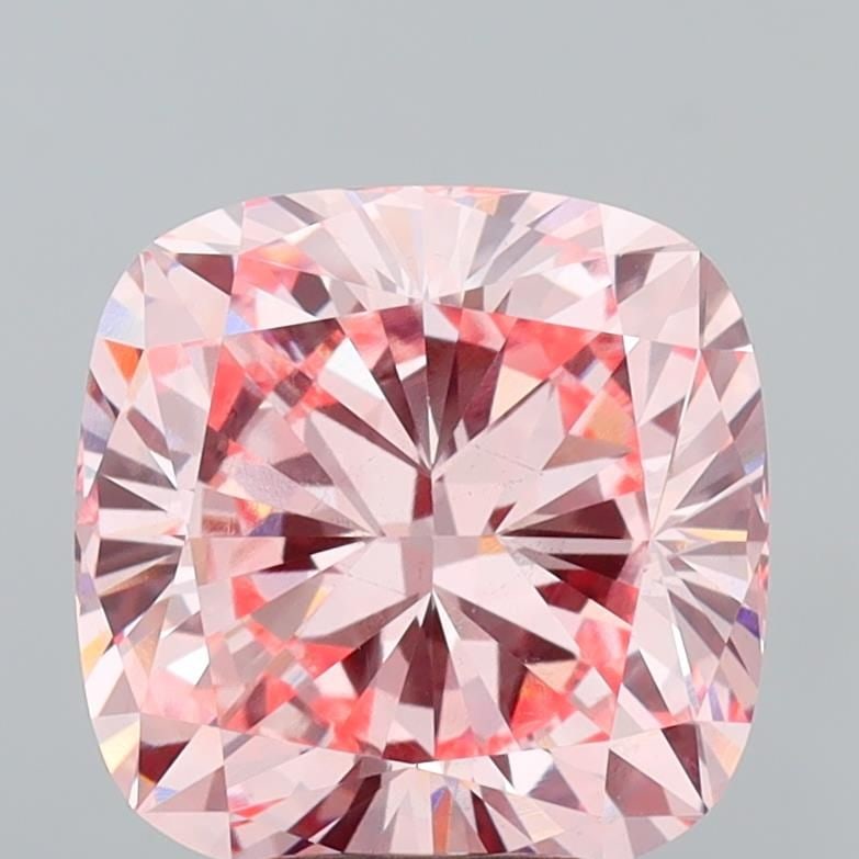 Loose Diamond - CUSHION MODIFIED 5.04ct Fancy Intense Pink VS1: Loose Diamond - CUSHION MODIFIED 5.04ct Fancy Intense Pink VS1 Source: This is a real non-mined Diamond that has been grown in a lab Shape: CUSHION MODIFIED Carats: 5.04 Color: Fancy Intense Pink Cert