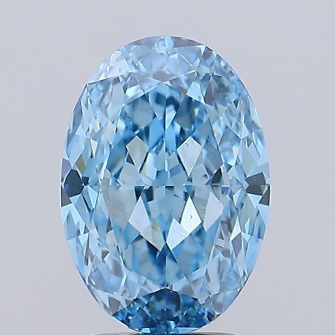 Loose Diamond - OVAL 4.02ct Fancy Vivid Blue VS2: Loose Diamond - OVAL 4.02ct Fancy Vivid Blue VS2 Source: This is a real non-mined Diamond that has been grown in a lab Shape: OVAL Carats: 4.02 Color: Fancy Vivid Blue Certification: IGI Video: