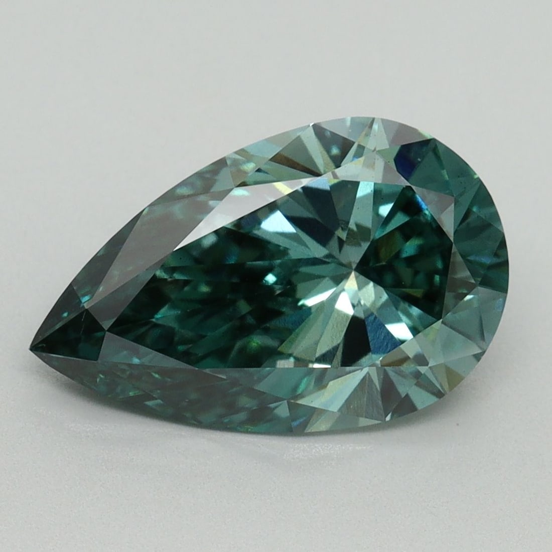 Loose Diamond - PEAR 3.02ct Fancy Vivid Green VS1 (1 of 1)