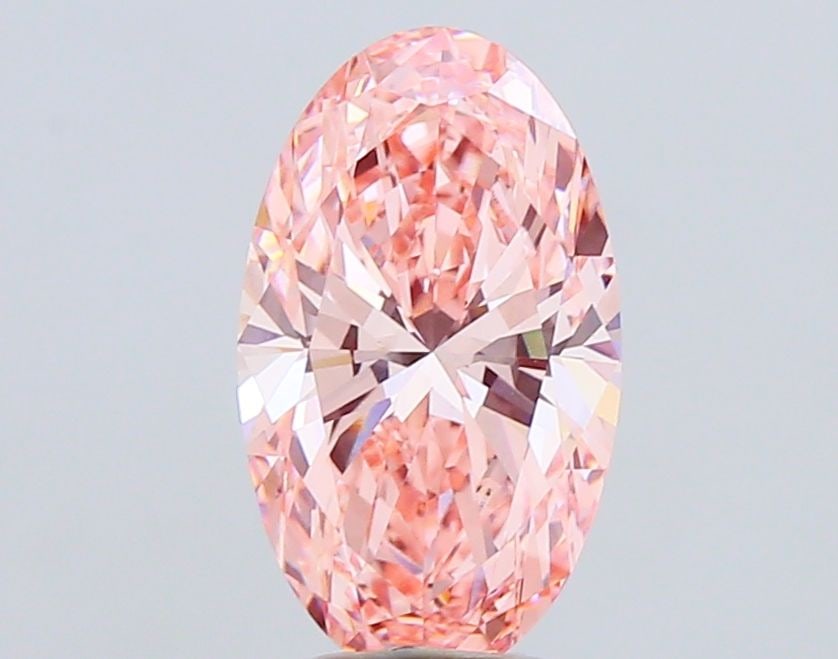 Loose Diamond - OVAL 4.03ct Fancy Vivid Pink VS1: Loose Diamond - OVAL 4.03ct Fancy Vivid Pink VS1 Source: This is a real non-mined Diamond that has been grown in a lab Shape: OVAL Carats: 4.03 Color: Fancy Vivid Pink Certification: IGI Video: