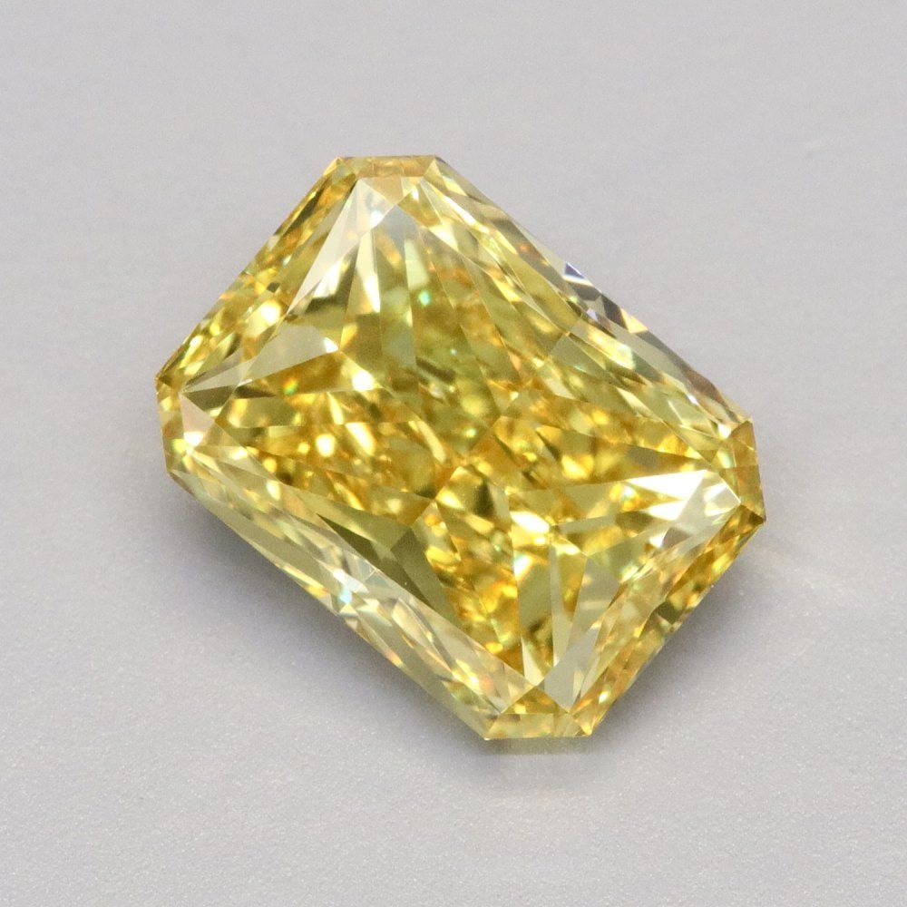 Loose Diamond - RADIANT 3.01ct Fancy Intense Yellow VS1: Loose Diamond - RADIANT 3.01ct Fancy Intense Yellow VS1 Source: This is a real non-mined Diamond that has been grown in a lab Shape: RADIANT Carats: 3.01 Color: Fancy Intense Yellow Certification: IGI
