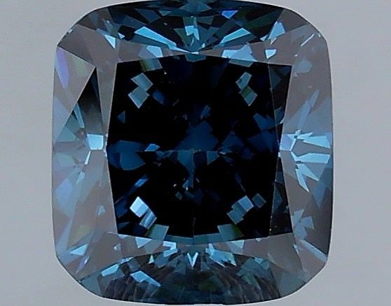 Loose Diamond - CUSHION MODIFIED 1.42ct Fancy Deep Blue VS1: Loose Diamond - CUSHION MODIFIED 1.42ct Fancy Deep Blue VS1 Source: This is a real non-mined Diamond that has been grown in a lab Shape: CUSHION MODIFIED Carats: 1.42 Color: Fancy Deep Blue Certificat