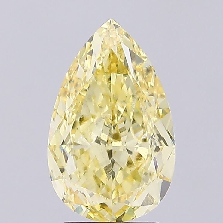 Loose Diamond - PEAR 4.11ct Fancy Vivid Yellow VS1: Loose Diamond - PEAR 4.11ct Fancy Vivid Yellow VS1 Source: This is a real non-mined Diamond that has been grown in a lab Shape: PEAR Carats: 4.11 Color: Fancy Vivid Yellow Certification: IGI Video: