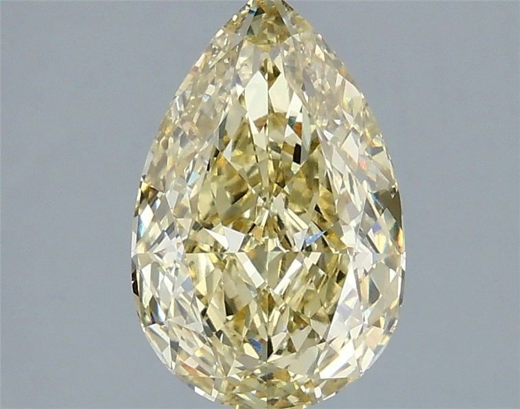 Loose Diamond - PEAR 3.11ct Fancy Yellow VVS2: Loose Diamond - PEAR 3.11ct Fancy Yellow VVS2 Source: This is a real non-mined Diamond that has been grown in a lab Shape: PEAR Carats: 3.11 Color: Fancy Yellow Certification: IGI Video: