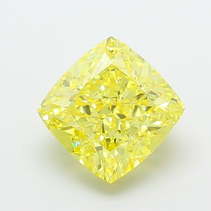 Loose Diamond - CUSHION MODIFIED 4.56ct Fancy Vivid Yellow VS2: Loose Diamond - CUSHION MODIFIED 4.56ct Fancy Vivid Yellow VS2 Source: This is a real non-mined Diamond that has been grown in a lab Shape: CUSHION MODIFIED Carats: 4.56 Color: Fancy Vivid Yellow Cert
