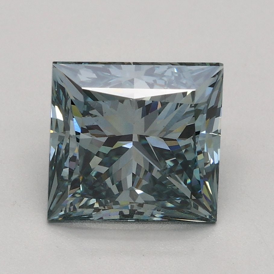 Loose Diamond - PRINCESS 2.0ct Fancy Intense Green Blue VS2 (1 of 1)