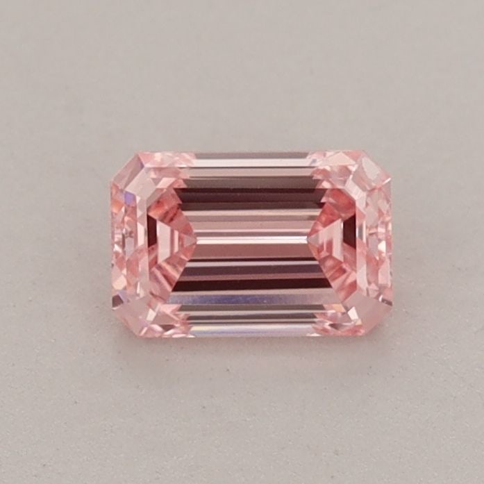 Loose Diamond - EMERALD 0.55ct Fancy Vivid Pink VS1: Loose Diamond - EMERALD 0.55ct Fancy Vivid Pink VS1 Source: This is a real non-mined Diamond that has been grown in a lab Shape: EMERALD Carats: 0.55 Color: Fancy Vivid Pink Certification: IGI Video: