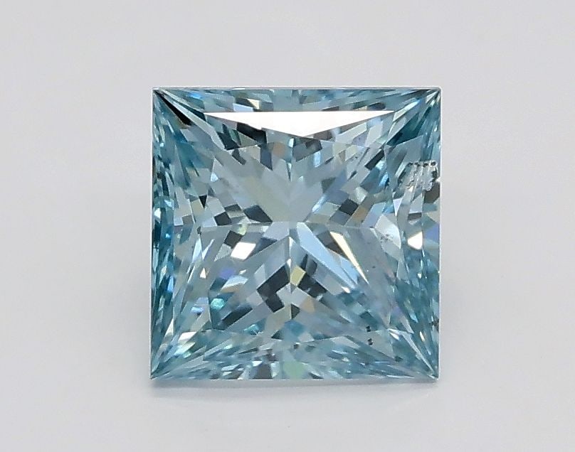 Loose Diamond - PRINCESS 1.01ct Fancy Intense Greenish Blue SI1: Loose Diamond - PRINCESS 1.01ct Fancy Intense Greenish Blue SI1 Source: This is a real non-mined Diamond that has been grown in a lab Shape: PRINCESS Carats: 1.01 Color: Fancy Intense Greenish Blue Ce