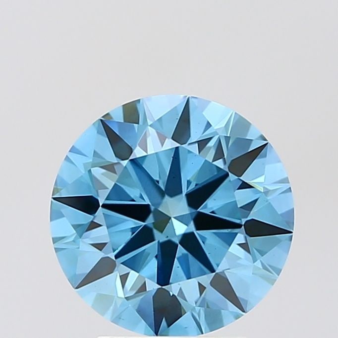 Ideal Loose Diamond - ROUND 2.52ct Fancy Vivid Blue VS1: Ideal Loose Diamond - ROUND 2.52ct Fancy Vivid Blue VS1 Source: This is a real non-mined Diamond that has been grown in a lab Shape: ROUND Carats: 2.52 Color: Fancy Vivid Blue Certification: IGI Video
