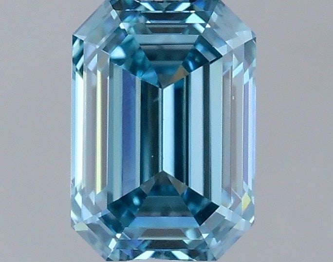 Loose Diamond - EMERALD 1.06ct Fancy Vivid Blue VS2: Loose Diamond - EMERALD 1.06ct Fancy Vivid Blue VS2 Source: This is a real non-mined Diamond that has been grown in a lab Shape: EMERALD Carats: 1.06 Color: Fancy Vivid Blue Certification: IGI Video: