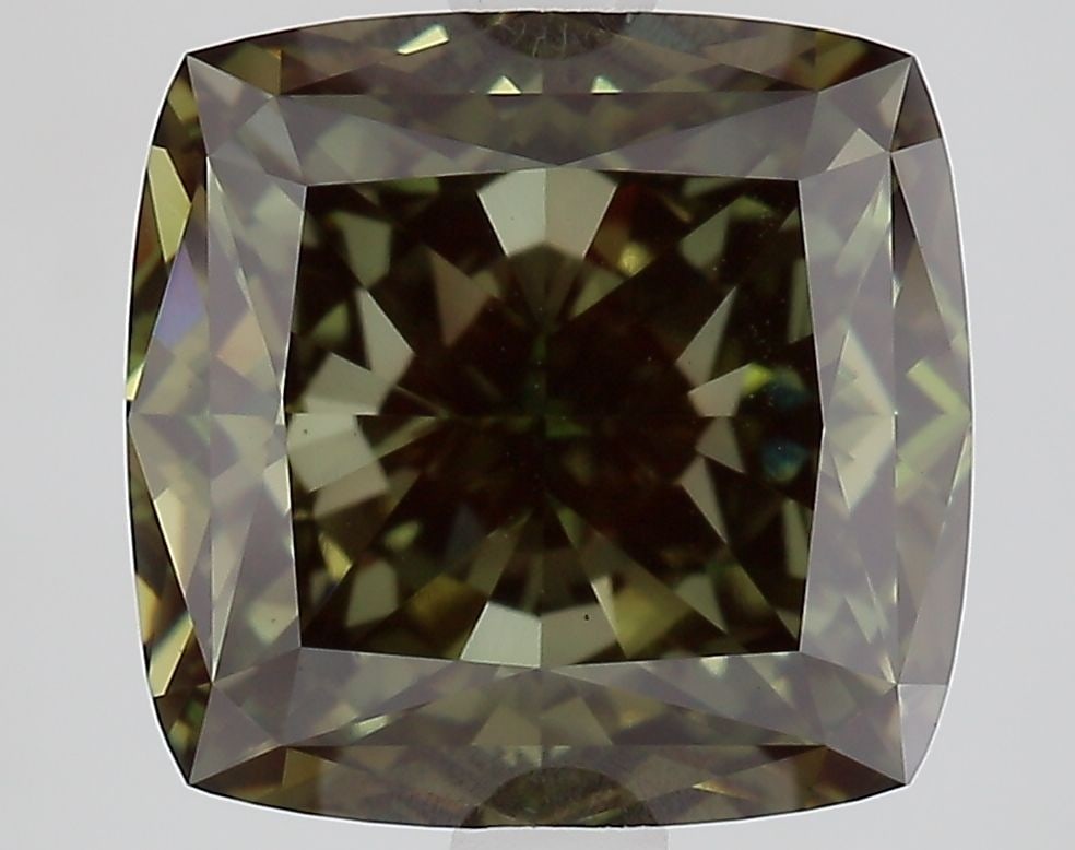 Loose Diamond - CUSHION MODIFIED 4.01ct Fancy Deep Green VVS2: Loose Diamond - CUSHION MODIFIED 4.01ct Fancy Deep Green VVS2 Source: This is a real non-mined Diamond that has been grown in a lab Shape: CUSHION MODIFIED Carats: 4.01 Color: Fancy Deep Green Certifi