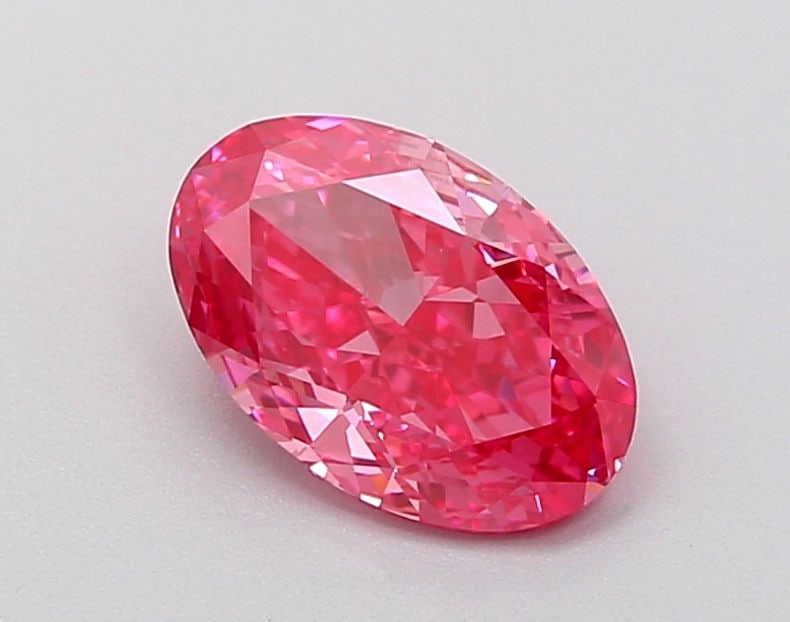 Loose Diamond - OVAL 1.08ct Fancy Vivid Pink VS1: Loose Diamond - OVAL 1.08ct Fancy Vivid Pink VS1 Source: This is a real non-mined Diamond that has been grown in a lab Shape: OVAL Carats: 1.08 Color: Fancy Vivid Pink Certification: IGI Video: