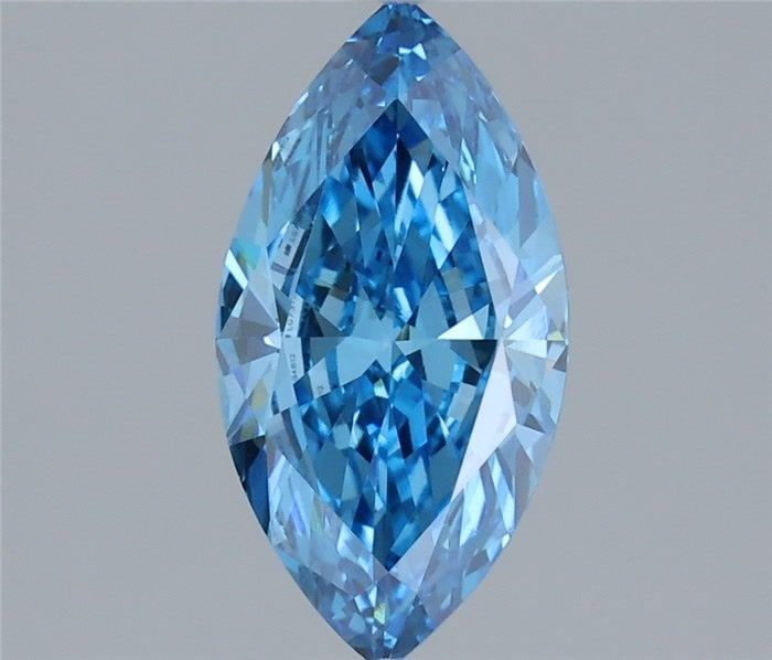 Loose Diamond - MARQUISE 1.22ct Fancy Vivid Blue VVS2: Loose Diamond - MARQUISE 1.22ct Fancy Vivid Blue VVS2 Source: This is a real non-mined Diamond that has been grown in a lab Shape: MARQUISE Carats: 1.22 Color: Fancy Vivid Blue Certification: IGI Vide