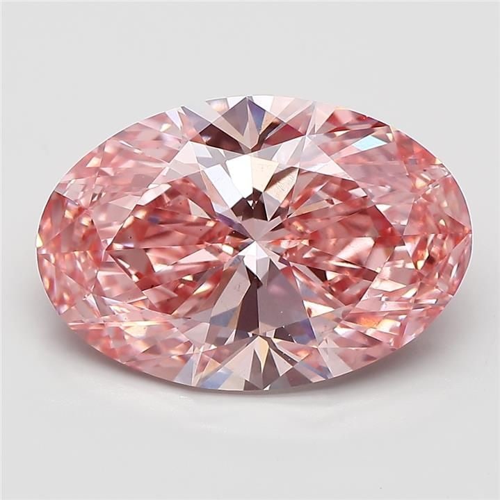 Loose Diamond - OVAL 6.52ct Fancy Vivid Pink VS2: Loose Diamond - OVAL 6.52ct Fancy Vivid Pink VS2 Source: This is a real non-mined Diamond that has been grown in a lab Shape: OVAL Carats: 6.52 Color: Fancy Vivid Pink Certification: IGI Video: