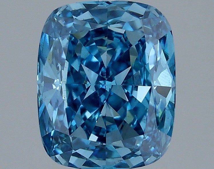 Loose Diamond - CUSHION MODIFIED 2.06ct Fancy Vivid Blue VS2: Loose Diamond - CUSHION MODIFIED 2.06ct Fancy Vivid Blue VS2 Source: This is a real non-mined Diamond that has been grown in a lab Shape: CUSHION MODIFIED Carats: 2.06 Color: Fancy Vivid Blue Certific