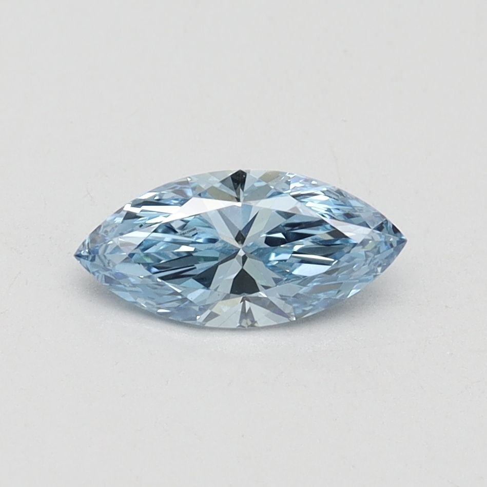 Loose Diamond - MARQUISE 0.55ct Fancy Vivid Blue VS1: Loose Diamond - MARQUISE 0.55ct Fancy Vivid Blue VS1 Source: This is a real non-mined Diamond that has been grown in a lab Shape: MARQUISE Carats: 0.55 Color: Fancy Vivid Blue Certification: IGI Video