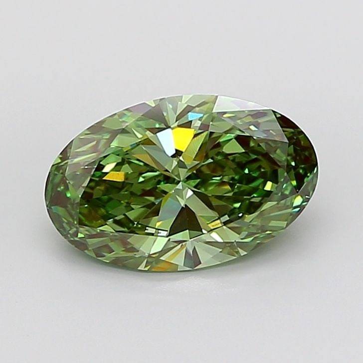 Loose Diamond - OVAL 4.51ct Fancy Vivid Green VS1: Loose Diamond - OVAL 4.51ct Fancy Vivid Green VS1 Source: This is a real non-mined Diamond that has been grown in a lab Shape: OVAL Carats: 4.51 Color: Fancy Vivid Green Certification: IGI Video: