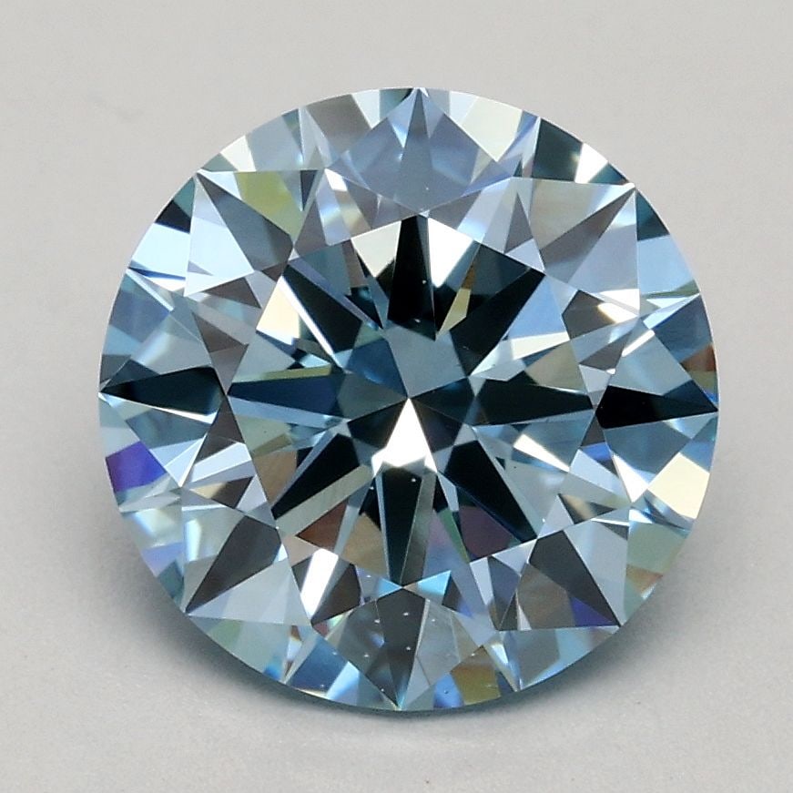 Loose Diamond - ROUND 2.02ct Fancy Blue VS1: Loose Diamond - ROUND 2.02ct Fancy Blue VS1 Source: This is a real non-mined Diamond that has been grown in a lab Shape: ROUND Carats: 2.02 Color: Fancy Blue Certification: IGI Video: