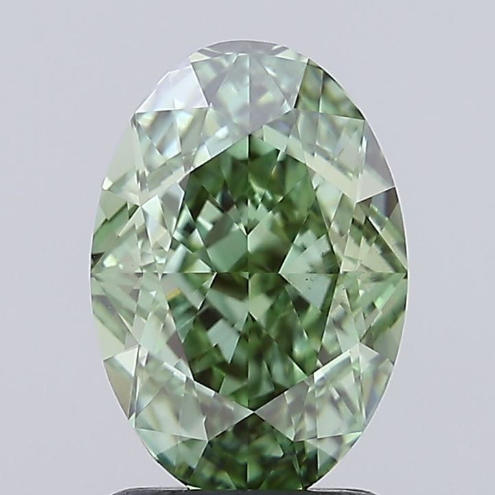 Loose Diamond - OVAL 2.23ct Fancy Vivid Green VS1: Loose Diamond - OVAL 2.23ct Fancy Vivid Green VS1 Source: This is a real non-mined Diamond that has been grown in a lab Shape: OVAL Carats: 2.23 Color: Fancy Vivid Green Certification: IGI Video: