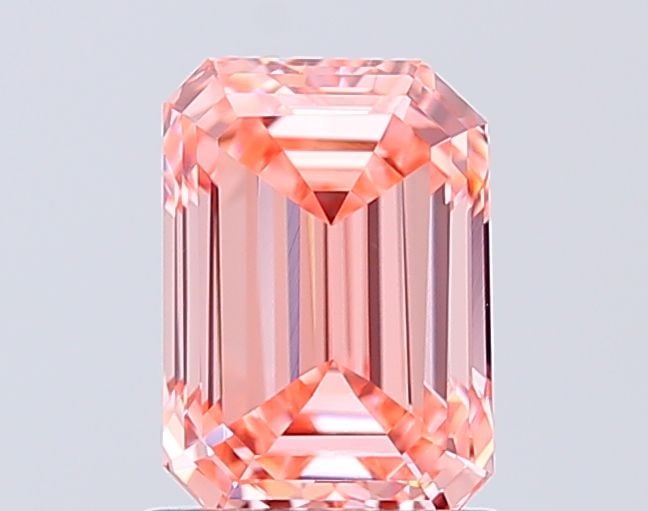 Loose Diamond - EMERALD 1.49ct Fancy Vivid Pink VS1: Loose Diamond - EMERALD 1.49ct Fancy Vivid Pink VS1 Source: This is a real non-mined Diamond that has been grown in a lab Shape: EMERALD Carats: 1.49 Color: Fancy Vivid Pink Certification: IGI Video: