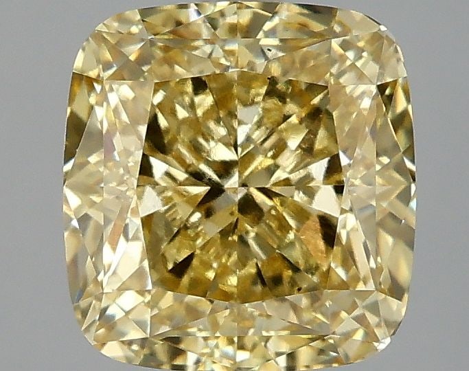 Loose Diamond - CUSHION MODIFIED 3.05ct Fancy Intense Yellow VS2: Loose Diamond - CUSHION MODIFIED 3.05ct Fancy Intense Yellow VS2 Source: This is a real non-mined Diamond that has been grown in a lab Shape: CUSHION MODIFIED Carats: 3.05 Color: Fancy Intense Yellow 