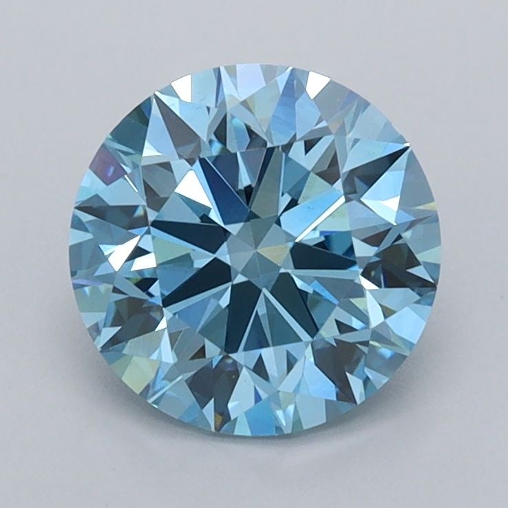 Ideal Loose Diamond - ROUND 1.52ct Fancy Vivid Blue VVS2: Ideal Loose Diamond - ROUND 1.52ct Fancy Vivid Blue VVS2 Source: This is a real non-mined Diamond that has been grown in a lab Shape: ROUND Carats: 1.52 Color: Fancy Vivid Blue Certification: IGI Vide