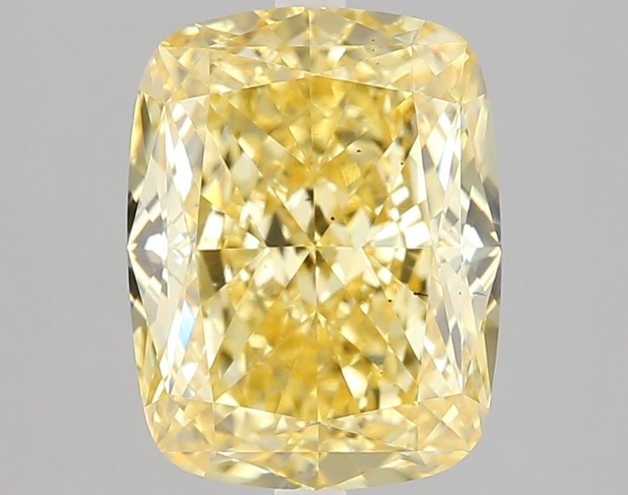 Loose Diamond - CUSHION MODIFIED 3.1ct Fancy Intense Yellow VS2: Loose Diamond - CUSHION MODIFIED 3.1ct Fancy Intense Yellow VS2 Source: This is a real non-mined Diamond that has been grown in a lab Shape: CUSHION MODIFIED Carats: 3.1 Color: Fancy Intense Yellow Ce