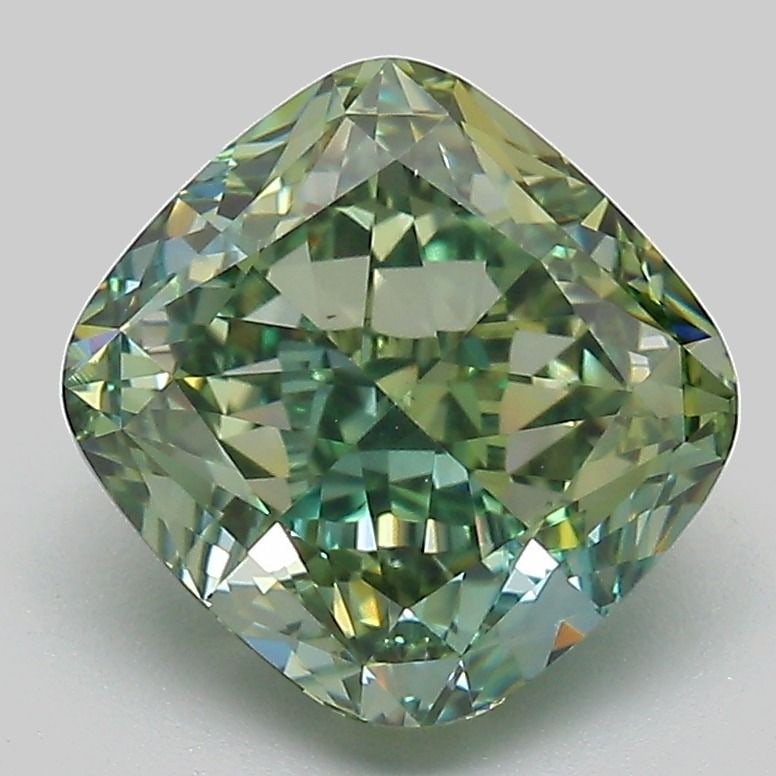 Loose Diamond - CUSHION MODIFIED 3.04ct Fancy Vivid Green VS1: Loose Diamond - CUSHION MODIFIED 3.04ct Fancy Vivid Green VS1 Source: This is a real non-mined Diamond that has been grown in a lab Shape: CUSHION MODIFIED Carats: 3.04 Color: Fancy Vivid Green Certif