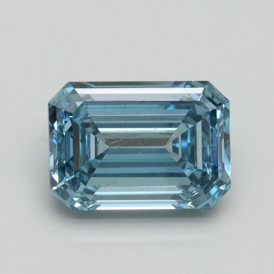 Loose Diamond - EMERALD 1.55ct Fancy Intense Blue VS2: Loose Diamond - EMERALD 1.55ct Fancy Intense Blue VS2 Source: This is a real non-mined Diamond that has been grown in a lab Shape: EMERALD Carats: 1.55 Color: Fancy Intense Blue Certification: IGI Vid