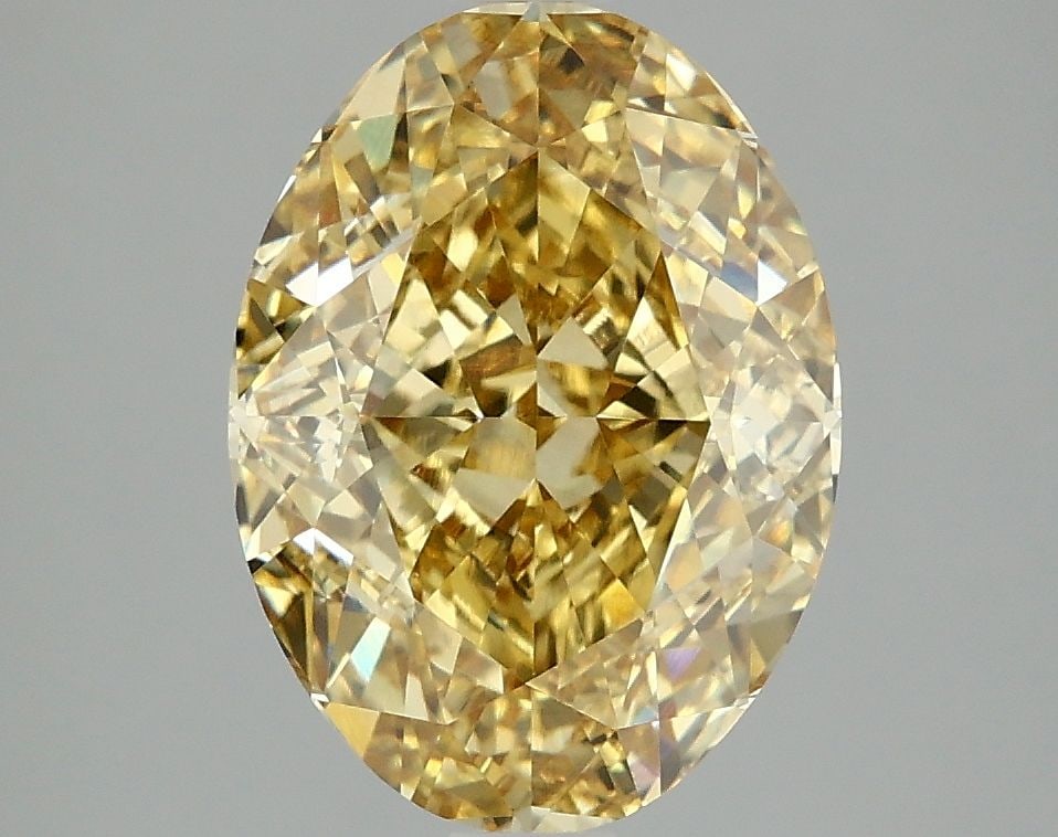 Loose Diamond - OVAL 4.08ct Fancy Vivid Yellow VVS2: Loose Diamond - OVAL 4.08ct Fancy Vivid Yellow VVS2 Source: This is a real non-mined Diamond that has been grown in a lab Shape: OVAL Carats: 4.08 Color: Fancy Vivid Yellow Certification: IGI Video: