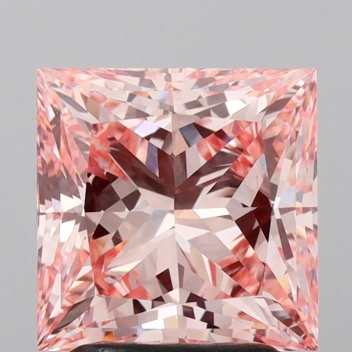 Loose Diamond - PRINCESS 2.57ct Fancy Vivid Pink VVS2: Loose Diamond - PRINCESS 2.57ct Fancy Vivid Pink VVS2 Source: This is a real non-mined Diamond that has been grown in a lab Shape: PRINCESS Carats: 2.57 Color: Fancy Vivid Pink Certification: IGI Vide