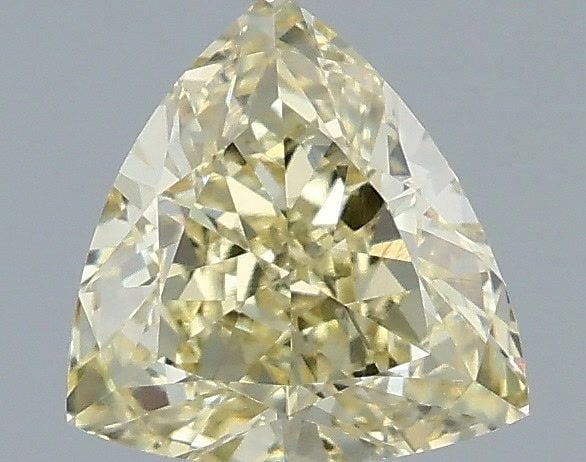Loose Diamond - TRIANGULAR 1.09ct Fancy Light Yellow VVS2: Loose Diamond - TRIANGULAR 1.09ct Fancy Light Yellow VVS2 Source: This is a real non-mined Diamond that has been grown in a lab Shape: TRIANGULAR Carats: 1.09 Color: Fancy Light Yellow Certification: 