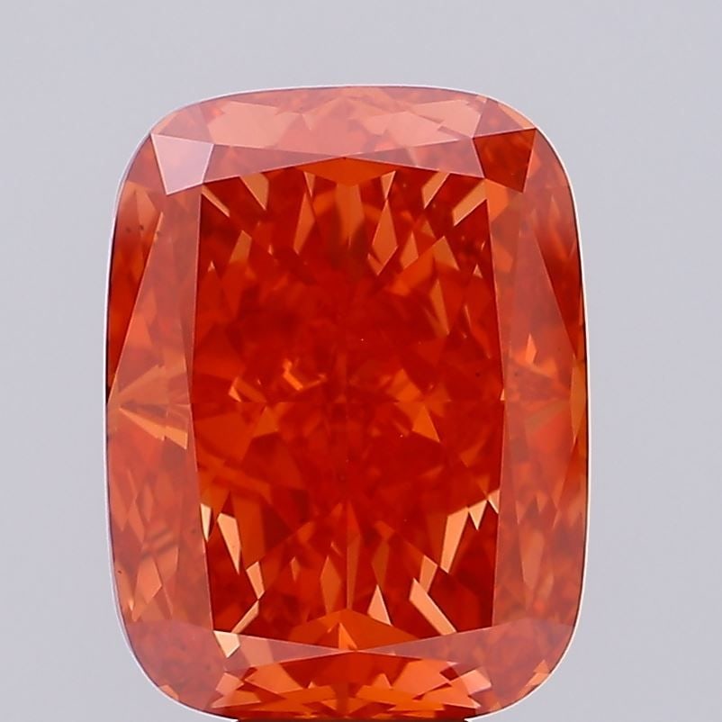 Loose Diamond - CUSHION BRILLIANT 11.16ct Fancy Vivid Red VS1 (1 of 1)