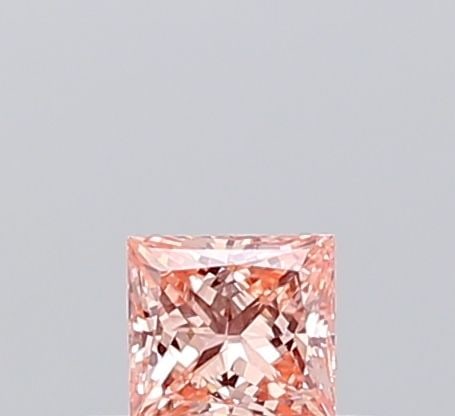Loose Diamond - PRINCESS 0.24ct Fancy Intense Orangey Pink VS2: Loose Diamond - PRINCESS 0.24ct Fancy Intense Orangey Pink VS2 Source: This is a real non-mined Diamond that has been grown in a lab Shape: PRINCESS Carats: 0.24 Color: Fancy Intense Orangey Pink Cert