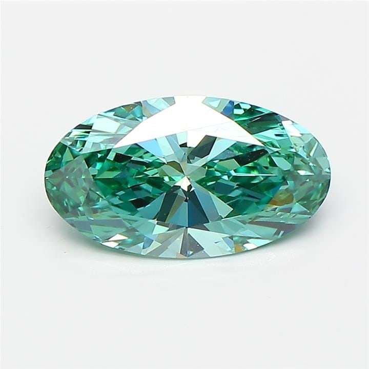 Loose Diamond - OVAL 1.75ct Fancy Vivid Green VS1: Loose Diamond - OVAL 1.75ct Fancy Vivid Green VS1 Source: This is a real non-mined Diamond that has been grown in a lab Shape: OVAL Carats: 1.75 Color: Fancy Vivid Green Certification: IGI Video: