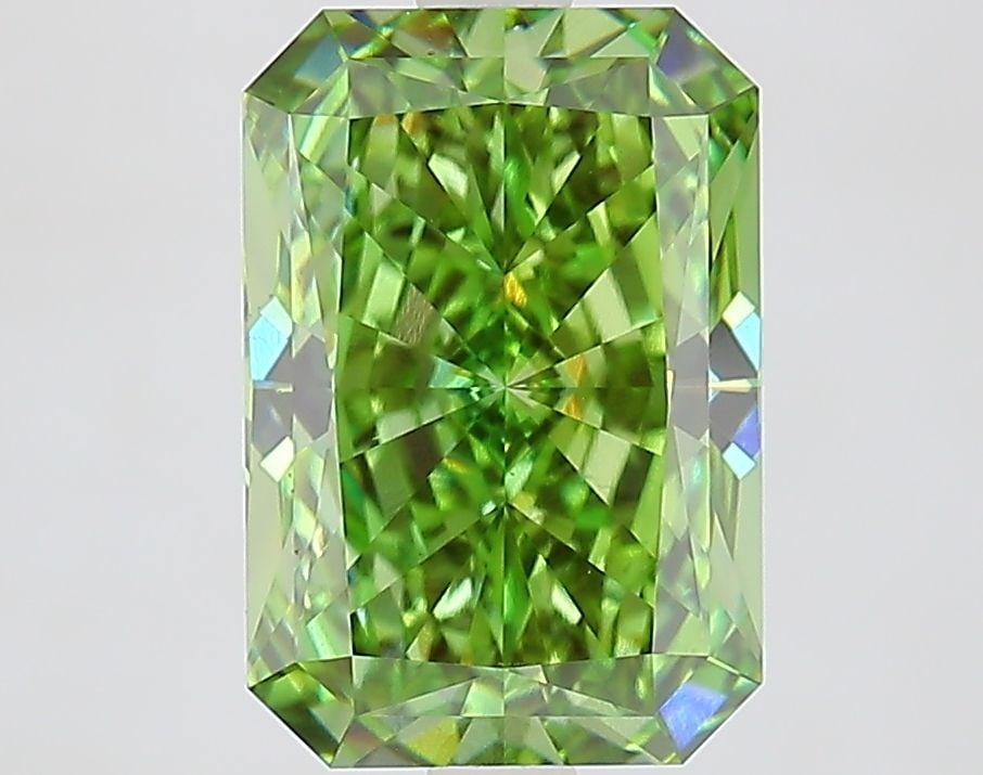 Loose Diamond - RADIANT 3.06ct Fancy Vivid Green VS1: Loose Diamond - RADIANT 3.06ct Fancy Vivid Green VS1 Source: This is a real non-mined Diamond that has been grown in a lab Shape: RADIANT Carats: 3.06 Color: Fancy Vivid Green Certification: IGI