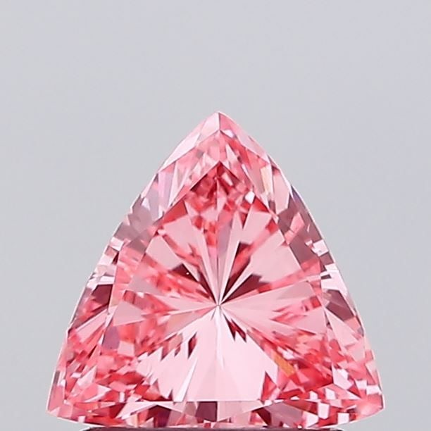 Loose Diamond - TRIANGULAR 0.71ct Fancy Vivid Pink VVS2: Loose Diamond - TRIANGULAR 0.71ct Fancy Vivid Pink VVS2 Source: This is a real non-mined Diamond that has been grown in a lab Shape: TRIANGULAR Carats: 0.71 Color: Fancy Vivid Pink Certification: IGI 