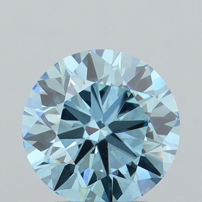 Loose Diamond - ROUND 2.0ct Fancy Vivid Blue VS1: Loose Diamond - ROUND 2.0ct Fancy Vivid Blue VS1 Source: This is a real non-mined Diamond that has been grown in a lab Shape: ROUND Carats: 2.0 Color: Fancy Vivid Blue Certification: IGI Video: Video
