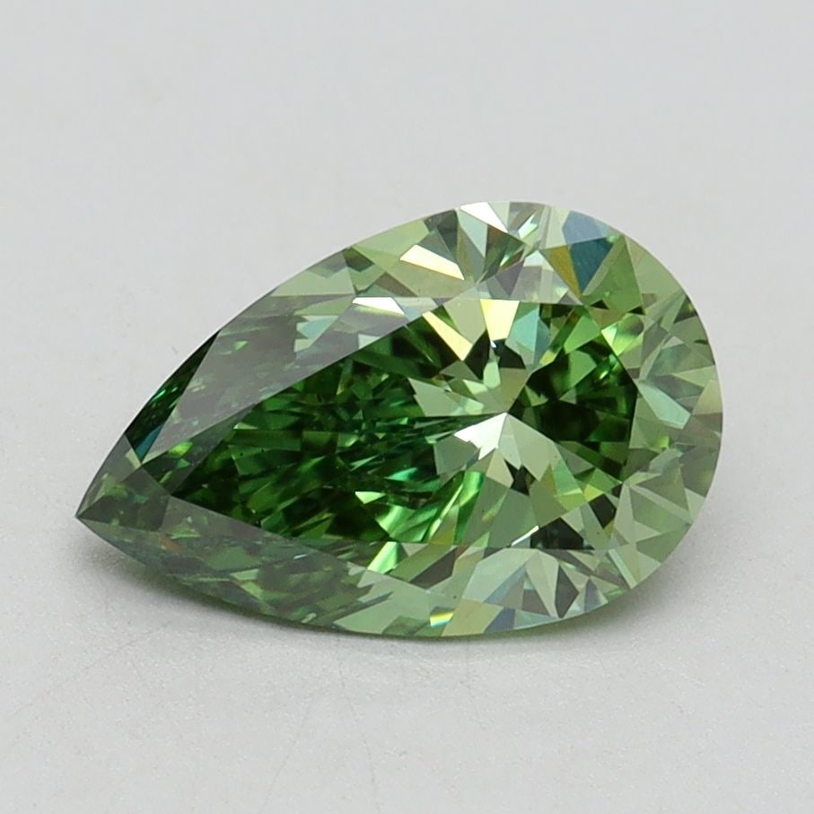 Loose Diamond - PEAR 1.51ct Fancy Vivid Green VS2: Loose Diamond - PEAR 1.51ct Fancy Vivid Green VS2 Source: This is a real non-mined Diamond that has been grown in a lab Shape: PEAR Carats: 1.51 Color: Fancy Vivid Green Certification: IGI Video: