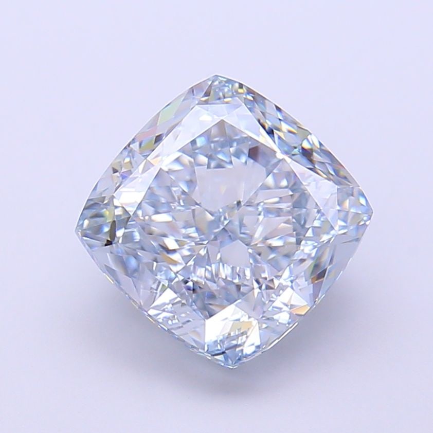 Loose Diamond - CUSHION MODIFIED 3.82ct Fancy Intense Blue VVS2: Loose Diamond - CUSHION MODIFIED 3.82ct Fancy Intense Blue VVS2 Source: This is a real non-mined Diamond that has been grown in a lab Shape: CUSHION MODIFIED Carats: 3.82 Color: Fancy Intense Blue Cer