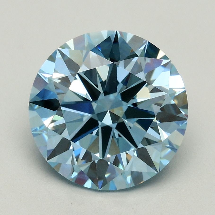 Ideal Loose Diamond - ROUND 2.01ct Fancy Intense Blue VVS2: Ideal Loose Diamond - ROUND 2.01ct Fancy Intense Blue VVS2 Source: This is a real non-mined Diamond that has been grown in a lab Shape: ROUND Carats: 2.01 Color: Fancy Intense Blue Certification: IGI 