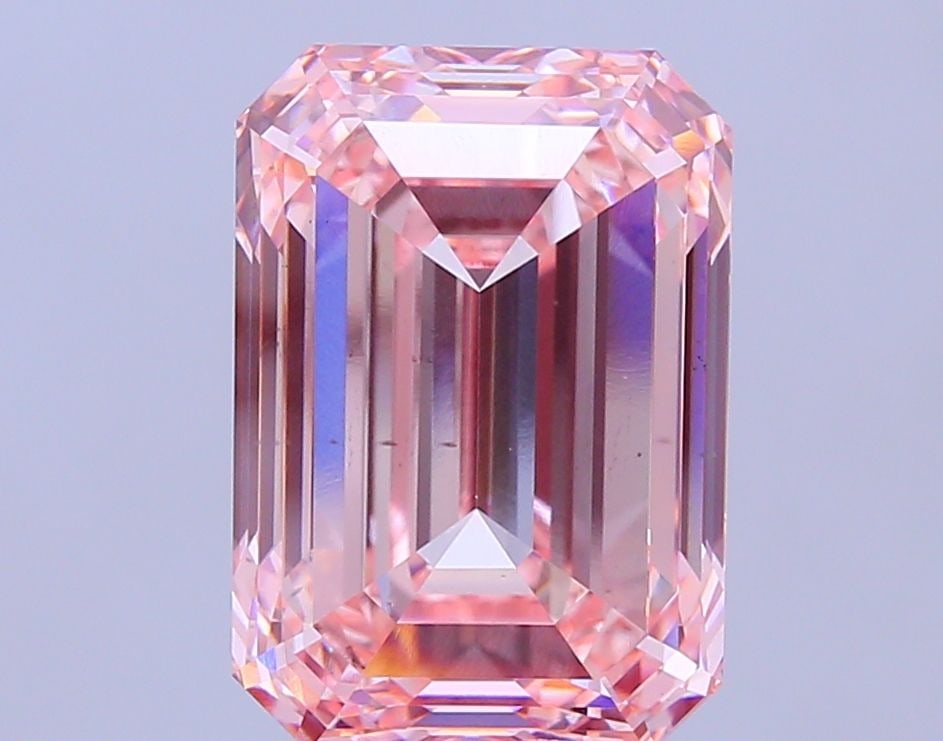 Loose Diamond - EMERALD 12.02ct Fancy Intense Pink VS2: Loose Diamond - EMERALD 12.02ct Fancy Intense Pink VS2 Source: This is a real non-mined Diamond that has been grown in a lab Shape: EMERALD Carats: 12.02 Color: Fancy Intense Pink Certification: IGI V