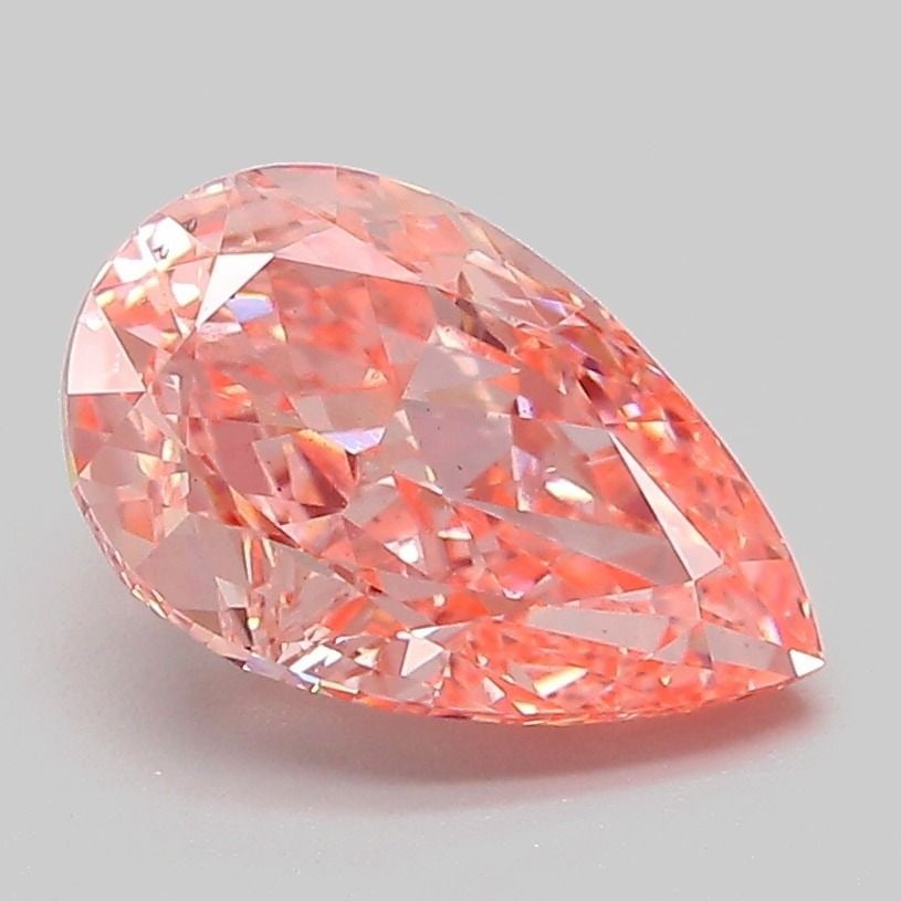 Loose Diamond - PEAR 2.25ct Fancy Vivid Pink VS2: Loose Diamond - PEAR 2.25ct Fancy Vivid Pink VS2 Source: This is a real non-mined Diamond that has been grown in a lab Shape: PEAR Carats: 2.25 Color: Fancy Vivid Pink Certification: IGI Video: