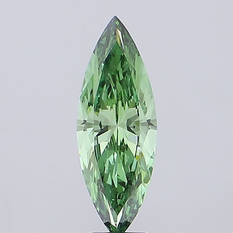 Loose Diamond - MARQUISE 3.97ct Fancy Vivid Green VS1: Loose Diamond - MARQUISE 3.97ct Fancy Vivid Green VS1 Source: This is a real non-mined Diamond that has been grown in a lab Shape: MARQUISE Carats: 3.97 Color: Fancy Vivid Green Certification: IGI Vid